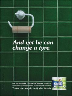 an ad for kleenex toilet paper with a roll of toilet paper on it