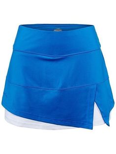 a women's tennis skirt in blue and white