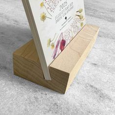 a wooden stand with a book on it