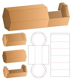 an image of cardboard boxes cut out