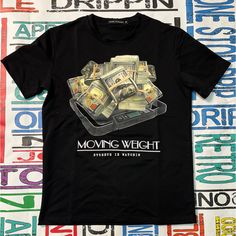 Money Weight Graphic Tee Sz Various Money Clothing, Crooks And Castles, Pleated Jacket, Nike Air Max Tn, Rock T Shirts, Bow Detail Dress, Crew Neck Shirt, Fitted Skirt, Henley Shirts