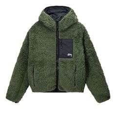 Green Fleece Jacket For Winter, Green Winter Fleece Jacket With Fleece Lining, Winter Green Fleece Jacket With Fleece Lining, Green Hooded Jacket With Fleece Lining For Fall, Winter Green Outerwear With Fleece Lining, Green Winter Fleece Jacket, Green Winter Fleece Jacket For Streetwear, Green Fleece Jacket For Winter Streetwear, Green Fleece Outerwear For Winter