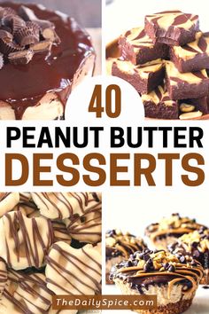 peanut butter desserts with the title overlay