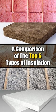 the top 5 types of insulation