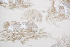 a wallpaper with houses and trees on it