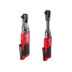 two red and black tools on a white background