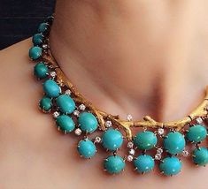 Retro Jewelry, Birthday Jewelry Gift, Fabulous Jewelry, I Love Jewelry, Opal Necklace, The Library, Gold Jewelry Fashion, Turquoise Gemstone, Turquoise Jewelry