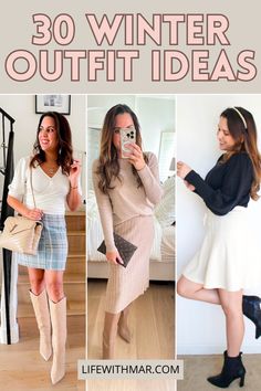 Are you searching for ways to style your wardrobe for winter? I have rounded up 30 outfit ideas for Winter to inspire you! Winter Outfits | Winter Looks | Fall Outfits | Winter Fashion | Transition Outfits Winter Outfit Ideas For Women, Outfit Ideas For Winter, Cute Winter Outfit, Chunky Sweaters, Best Winter Outfits, 30 Outfits, Winter Outfit Ideas