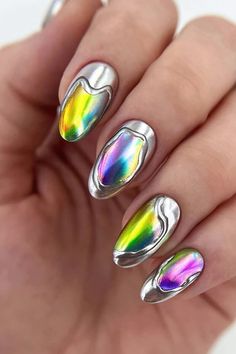 Looking to add some fun and vibrant colors to your nail game? Check out these stunning 32 chrome nail designs! From mesmerizing art to shiny finishes, these trendy styles are sure to make a statement. #nailinspiration #chromenails #nailart