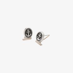 Shop the Anchor Stud Earrings at ALEX AND ANI. Crafting collections of jewelry to empower and connect you. Made with love. Oval Stud Earrings, Below The Surface, Art Necklaces, The Anchor, Move It, Love Charms, Crystal Charm, Charm Bangle, Anklet Jewelry