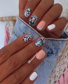 Simple Fall Nails, Nail Art Designs Summer, Minimal Nails, Casual Nails, Nails Desing, Cute Gel Nails, Floral Nails