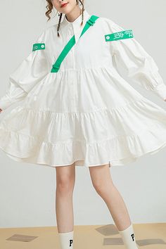 SKU: LIN01151 Fabric: Polyester Cotton Style types: Sweet Lolita Season: Spring, Summer, Autumn, Winter Size(IN) Sleeve Length Bust Dress Length S 20.08 39.37 34.65 M 20.47 40.94 35.04 L 20.87 42.52 35.43 Harajuku Doll Collar Summer Dress, Summer Mini Dress With Ruffles And Doll Collar, White Sweet Doll Collar Dress, Cute Mini Dress With Doll Collar For Spring, White Sweet Dress With Doll Collar, White Cotton Harajuku Style Dress, Sweet White Dress With Doll Collar, White Cotton Harajuku Dress, Harajuku Style Cotton Summer Dress