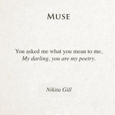 a poem written on top of a piece of paper with the words muse above it