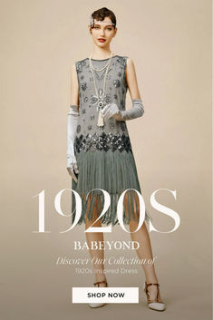 Inspired by 1920s fashion, we use sequins, tassels, beads, and modern higher-quality fabrics to design a unique 1920s costume, It is a fusion of vintage fashion & modern fashion, suitable for any 1920s party, great gatsby theme party and roaing 20s theme event. From 1920s fringe flapper dresses to 1920s feather headpieces, BABEYOND have it all. More 1920s style outfits at BABEYOND Sensational Ever Collection. Elegant Summer Beaded Fringe Mini Dress, Elegant Evening Flapper Dress, Elegant Summer Flapper Dress With Beaded Fringe, Elegant Beaded Fringe Flapper Dress For Wedding, Elegant Wedding Flapper Dress With Beaded Fringe, Elegant Sleeveless Mini Dress With Beaded Fringe, Elegant Beaded Fringe Flapper Dress For Party Season, Formal Gatsby Style Evening Dress, Knee-length Flapper Dress For Summer Evening