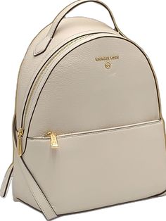 Luxury Beige Everyday Backpack, Everyday Michael Kors Beige Backpack, Luxury Beige Backpack For Errands, Luxury Beige Leather Backpack For Everyday, Michael Kors Beige Backpack For Errands, Luxury Beige Leather Backpack With Adjustable Strap, Everyday Beige Michael Kors Backpack, Elegant Michael Kors Backpack For Travel, Beige Michael Kors Backpack For Everyday