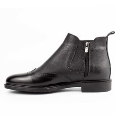 Step into the world of sophistication and style with Rosso Black Wingtip Ankle Boots. Crafted from premium genuine leather, these men's ankle boots feature a timeless Wingtip design that adds an extra touch of elegance to your ensemble. The classic black hue complements any outfit, making these boots a versatile addition to your wardrobe. Whether you're dressing up for a formal event or aiming for a polished everyday look, Rosso Black Wingtip Ankle Boots are the perfect choice. Elevate your fash Mens Ankle Boots, Outfit Making, Rubber Shoes, Sheep Leather, High Level, Black Men, Everyday Look, Classic Black, Formal Event