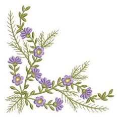 the letter k is made up of purple flowers and green leaves on a white background