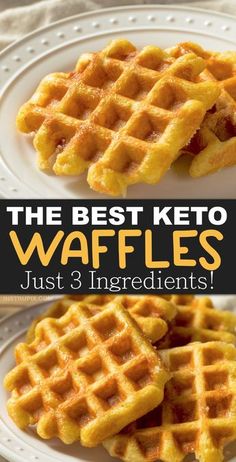 the best keto waffles just 3 ingredients are in this recipe and it's easy to make