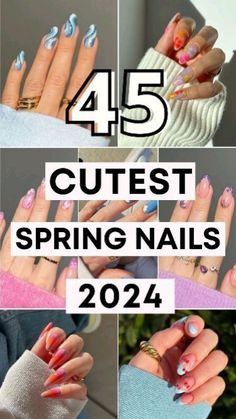 Spring Nail Ideas, Simple Spring Nails, April Nails, Spring Acrylic Nails, Nail Color Trends, Spring Nail Trends, Spring Nail Designs, Cute Spring Nails, Spring Nail Colors