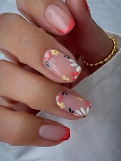 American Nails, Nagel Tips, Nail Accessories, Flower Nails, Nail Manicure, False Nails, French Nails, Glue On Nails