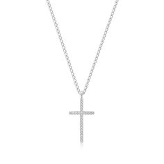 Recycled 925 Silver Necklace 16”+2“ extension14K Gold plated+EcoatVertical Cross Pendant measures 1” Cross contains: CZ 1.4mm*25pcsCurb chain chain measures 2.3mm width Wide Rings, Silver 925 Necklace, Domed Ring, Cross Pendant Necklace, Brass Jewelry, Jewelry Cleaner, Necklace Silver, Gold Plated Sterling Silver, Cross Pendant