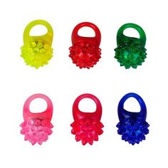 four different colors of plastic hair clips