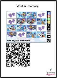 a qr code with pictures of disney characters on it