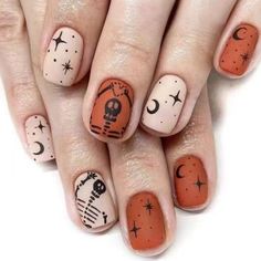 FREE SHIPPING ON ORDERS $9.95+ Buy 3 Get 1 More Free CODE: 4YOU Buy 5 Get 5 More Free CODE: 5FREE Whimsical Nails, Character Nails, Matte Acrylic Nails, Black Halloween Nails, Nail Art Halloween, Cartoon Nails, Cute Halloween Nails, Short Square Nails, Minimal Nails