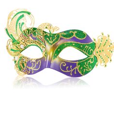 PRICES MAY VARY. Stunning Peacock Design: The hollow out of the peacock iron sheet and the rhinestone pearl sequins make the Mardi Gras mask exquisite and memorable Packing:Comes in an exquisite box packaging for gifting or storage，not easily damaged during transport Carnival Theme:Sequins outline the classic Venetian pattern,The green-purple and gold color scheme is classic and timeless Size: The masquerade ball mask part is 7""*3"", the eye hole part is 2""*0.8"". Stretchy elastic band is easy Eye Mask Carnival, Cheap Mardi Gras Masquerade Mask For Costume Party, Mardi Gras Mask Coloring, Masskara Festival Masks, Purple Masquerade Mask, Madi Gras, Mardi Gras Masks, Masquerade Ball Mask, Dog Pooper Scooper