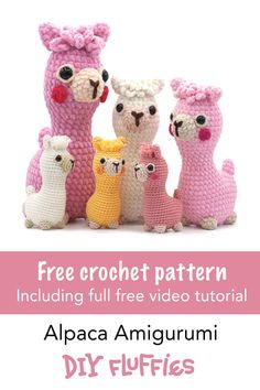 Learn to crochet a super soft amigurumi alpaca with this easy to follow free pattern! Crochet Plushies, Easy Crochet Animals, Cute Alpaca, Step By Step Crochet, Crochet Amigurumi Free, Learn How To Crochet, Plush Pattern, Crochet Hook Sizes, Amigurumi Free