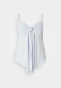 Gina Tricot TIE SINGLET - Top - light blue Knot Top Outfit, Snooki And Jwoww, Massage Pictures, Singlet Tops, Top Light, Top Knot, Dream Clothes, What I Wore, T Shirt Top