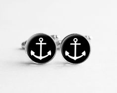 Cufflinks – Anchor Cufflinks, Nautical, Gift for Husband, c211 – a unique product by petiteVanilla on DaWanda Men Wedding Accessories, Beach Wedding Groom, Diy Beach Wedding, Diy Beach, Groom Cufflinks, Wedding Cufflinks, Diamond Fashion Jewelry, Jewish Jewelry