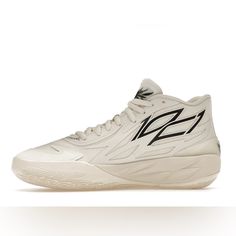 Color: Whispers Size: 10.5 Bnwot Never Worn And Original, No Box Cream Leather Basketball Shoes For Sports, Cream Lace-up Basketball Shoes With Boost Midsole, Cream Lace-up Basketball Shoes, Puma Thunder, Puma Rs X3, Puma Rs, Lamelo Ball, Puma Suede, Puma Sneakers