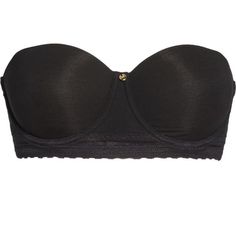 Brand New. This Smooth, Stretchy Cotton Bra Features A Wide Lace-Trimmed Band And Interior Silicone Grippers For Stay-Put Strapless Support. Convertible Straps Are Included To Accommodate A Variety Of Necklines And Backs. 69% Cotton, 31% Spandex Or 90% Cotton, 10% Elastane Hand Wash, Line Dry Imported Item # 1064171 Elegant Bandeau Bra With Removable Cups, Elegant Bandeau Bra For Night Out, Elegant Padded Bandeau Bra, Padded Black Bandeau Bra, Black Padded Bandeau Bra, Elegant Seamless Bra For Night Out, Hot Pink Bra, Cotton Bra, Halter Bralette