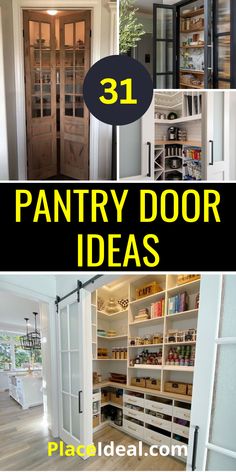 pantry door ideas that are easy and cheap to do in the kitchen or living room