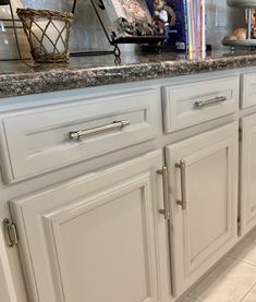 the kitchen counter is clean and ready for us to put in their new cabinets,