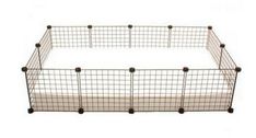 a metal wire bed frame with four rails