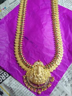 Sarudu Designs Latest, Laxmi Haram Designs Gold, Mango Haram Designs, Kasu Haram, Temple Jewellery Earrings, Gold Haram