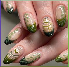 Tropical nails are perfect for summer and vacation looks. They bring a cheerful, fun, and lively vibe to your style. This post contains 27 different tropical nail ideas to brighten your look! Beach vacations, acrylic, art, pink, short, art hawaii, simple, colors, blue, almond, square, green. Nail Inspo Earthy, Succulent Nail Design, Peruvian Nails, Hippie Acrylics, Forest Inspired Nails, Fern Nail Art, Goblin Core Nails, Green Nature Nails, Ren Faire Nails