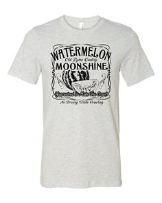 Watermelon moonshine shirt. We use Bella+Canvas, Next Level or Gildan soft style shirts. We are a family owned screen printing business and have been in business for over 25 years. Don't see a shirt color you like, just ask and I will be more than happy to check availability for you! ⭐️⭐️⭐️⭐️⭐️ REVIEWS We would Love your FIVE STAR review! Thank you in advance!! ✅Returns: All items are made-to-order. Because of the nature of these items, we can't accept return/exchange unless they arrive damaged Watermelon Moonshine, Screen Printing Business, Watermelon Shirt, Printing Business, Unisex Tshirt, Five Star, Soft Style, 25 Years, Love Your