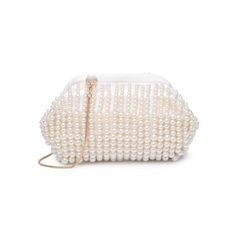 Pearl beaded clutch handbag. ALL ACCESSORIES ARE FINAL SALE Beaded Evening Crossbody Bag, Evening Beaded Crossbody Bag, Evening Handheld Beaded Clutch, Event Clutch Shoulder Bag With Pearl Handle, White Clutch Pouch For Party, Evening Crossbody Bag With Pearl Handle, White Clutch For Party, Formal Handheld Beaded Clutch, Pearl Handle Pouch Evening Bag