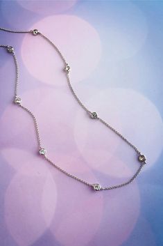 This floating CZ necklace is the perfect finishing touch to your prom look. Prom Look, Prom Jewelry, Prom Looks, Cz Necklace, Cable Chain, Cubic Zirconia, Floating, Gold Plate, Cable