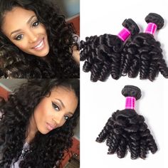 Recool Indian Virgin Hair Funmi Hair Weave 3 Bundles 100% Unprocessed Remy Human Hair Bouncy Curly Bouncy Curls Wig, Hair Bouncy Curls, Curly Hair Weave Styles, Curly Weave, Awesome Hairstyles, Curly Weave Hairstyles, Weave Hair, Indian Human Hair, Hair Extensions Best