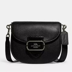 Refined Pebble Leather And Snake-Embossed Leather Inside Multifunction Pockets Snap Closure, Fabric Lining Outside Open Pocket Detachable Strap With 22" Drop For Shoulder Or Crossbody Wear 7 3/4" (L) X 6 3/4" (H) X 2 3/4" (W) Style No. Cg470 Black Saddle Shoulder Bag, Black Satchel Saddle Bag With Branded Hardware, Black Saddle Bag With Branded Hardware For Travel, Black Saddle Bag With Branded Hardware For Everyday Use, Evening Saddle Bag With Branded Hardware In Black, Black Saddle Bag With Branded Hardware For Evening, Evening Black Saddle Bag With Branded Hardware, Classic Black Saddle Bag With Branded Hardware, Luxury Black Flap Saddle Bag