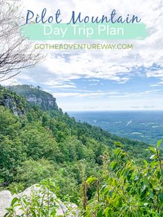 the blue mountains with text overlaying it that reads pelot mountain day trip plan