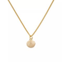 This dainty gold shell necklace is perfect for anyone that wants a little sparkle! Also comes in a bigger size. The necklace is made entirely of solid sterling silver, and then coated in genuine 18k gold plating. Features a 9mm ribbed shell. Also available in a larger size. The necklace chain comes with an extender chain and measures 44cm. Fast Shipping! It'll be packaged and posted beautifully, perfect for gifting! To keep your Elk & Bloom jewellery looking as new as possible, we advise removin Gold Shell Charm Necklace For Vacation, Dainty Gold Shell-shaped Necklace, Gold Ocean-inspired Shell Necklace For Vacation, Elegant Gold Shell-shaped Necklace, Gold Shell-shaped Necklace For Vacation, Gold Shell Necklace, Dream Wishlist, Ocean Necklace, Shell Necklace