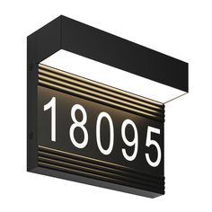 a black and white sign that reads 180095