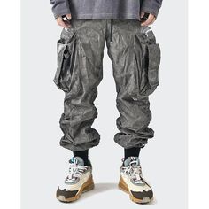 Techwear Parachute Pants With Functional Pockets For Outdoor Activities, Functional Cargo Pants For Streetwear With Belt Loops, Nylon Techwear Cargo Pants With Belt Loops, Techwear Parachute Pants With Multiple Pockets For Outdoor, Techwear Style Cargo Pants For Streetwear, Techwear Bottoms For Outdoor Activities With Hip Pockets, Functional Streetwear Cargo Pants With Multiple Pockets, Techwear Nylon Pants With Belt Loops, Techwear Pants With Pockets For Outdoor Activities