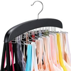 a rack with clothes hanging on it