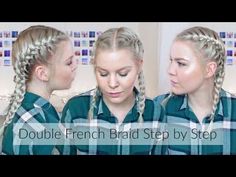 How To French Braid Your Own Hair Step By Step • Hair For Beginners Ep. 6 | ShinyLipsTv - YouTube French Braid Your Own Hair, Double French Braid, Braid Pigtails, Hair For Beginners, Braid Your Own Hair, How To French Braid, Hair Step By Step, Step By Step Hair, French Braid Styles